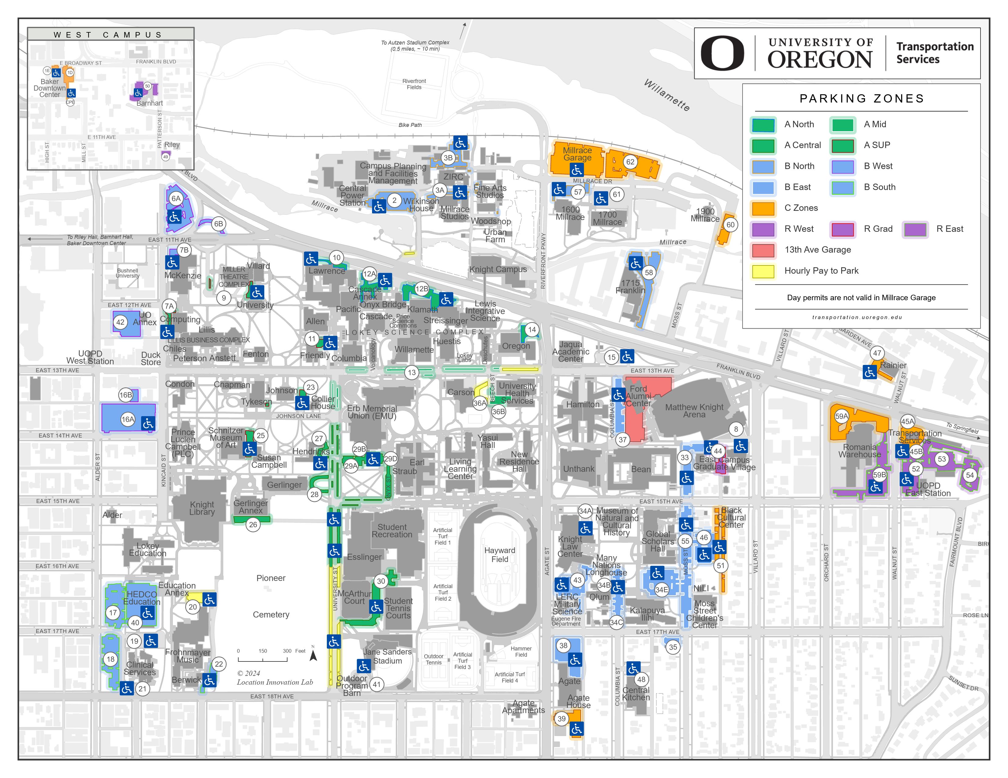 All Zones Parking Map
